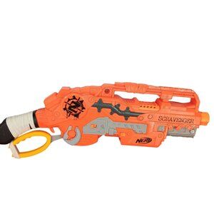 Nerf Zombie Strike Scravenger Toy Blaster - Bright Orange With Gray Accents & Un